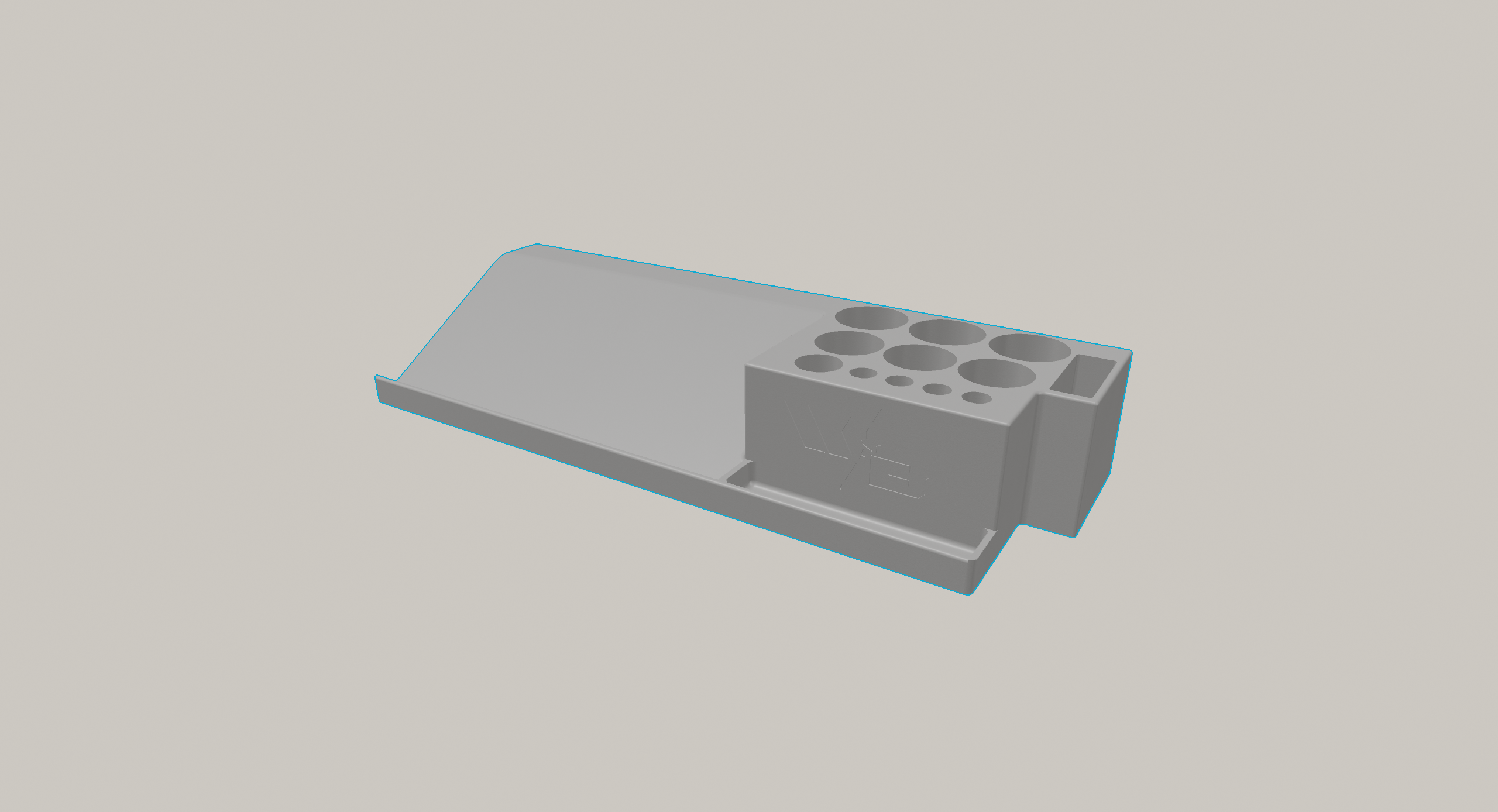 Wallie Builds 3D Printing A1 Charger Stand supporto charger grigio