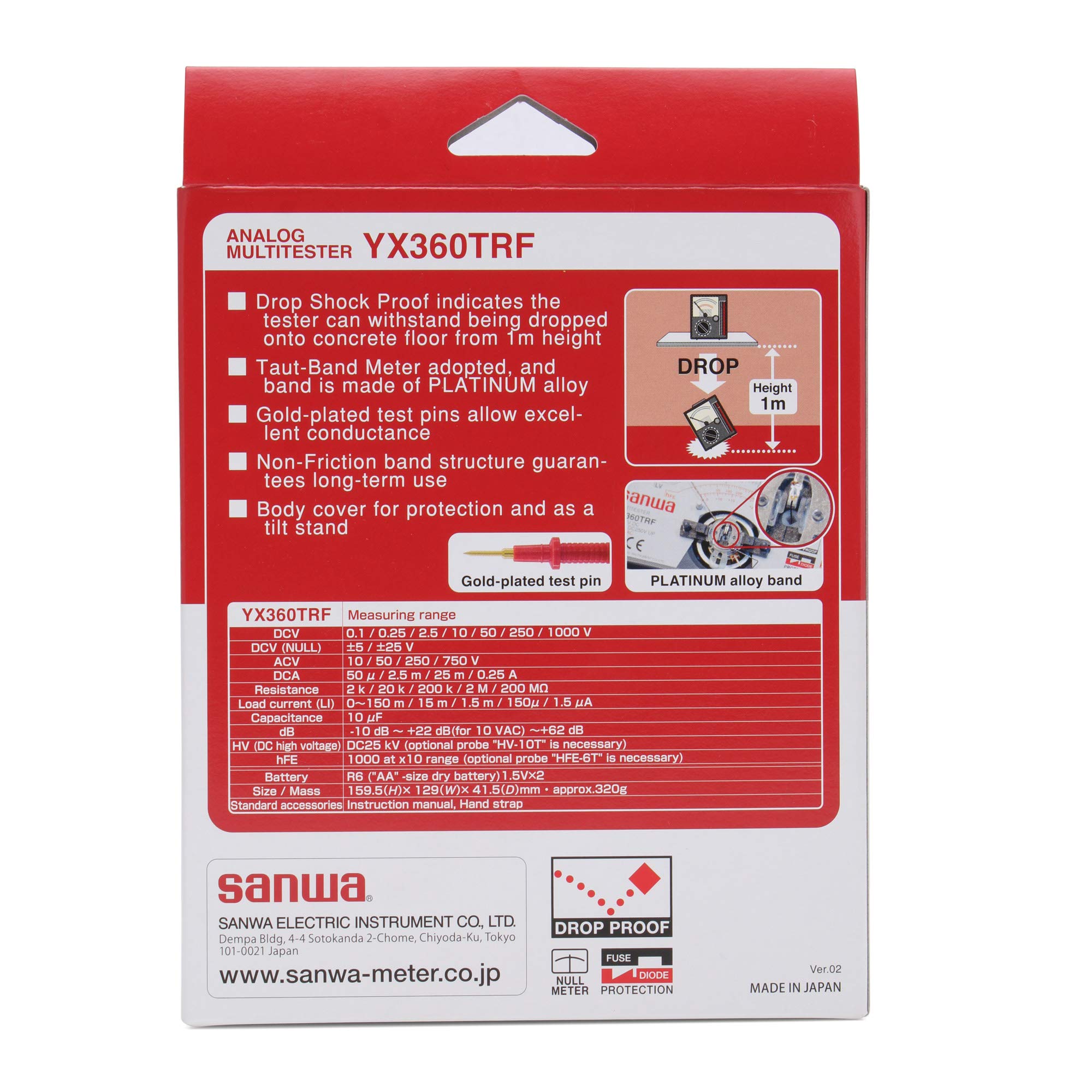 Sanwa YX360TRF Multimetro Analogico portatile a lancetta