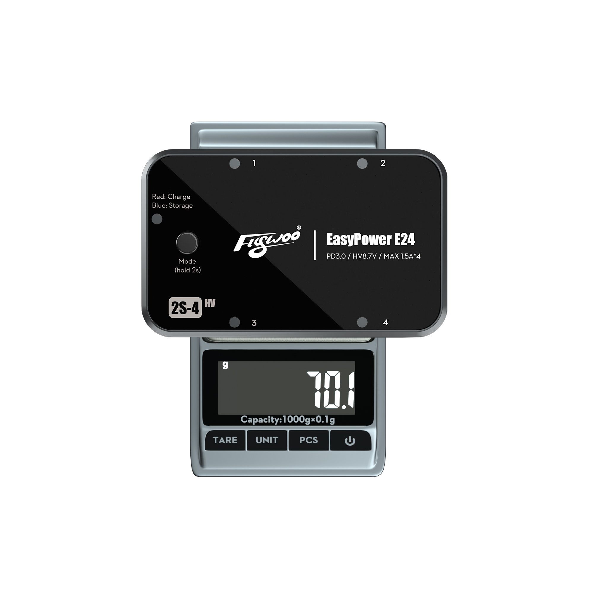 Flywoo EasyPower E16 E24 caricabatterie 1S 2S LiHV PD 1,5A