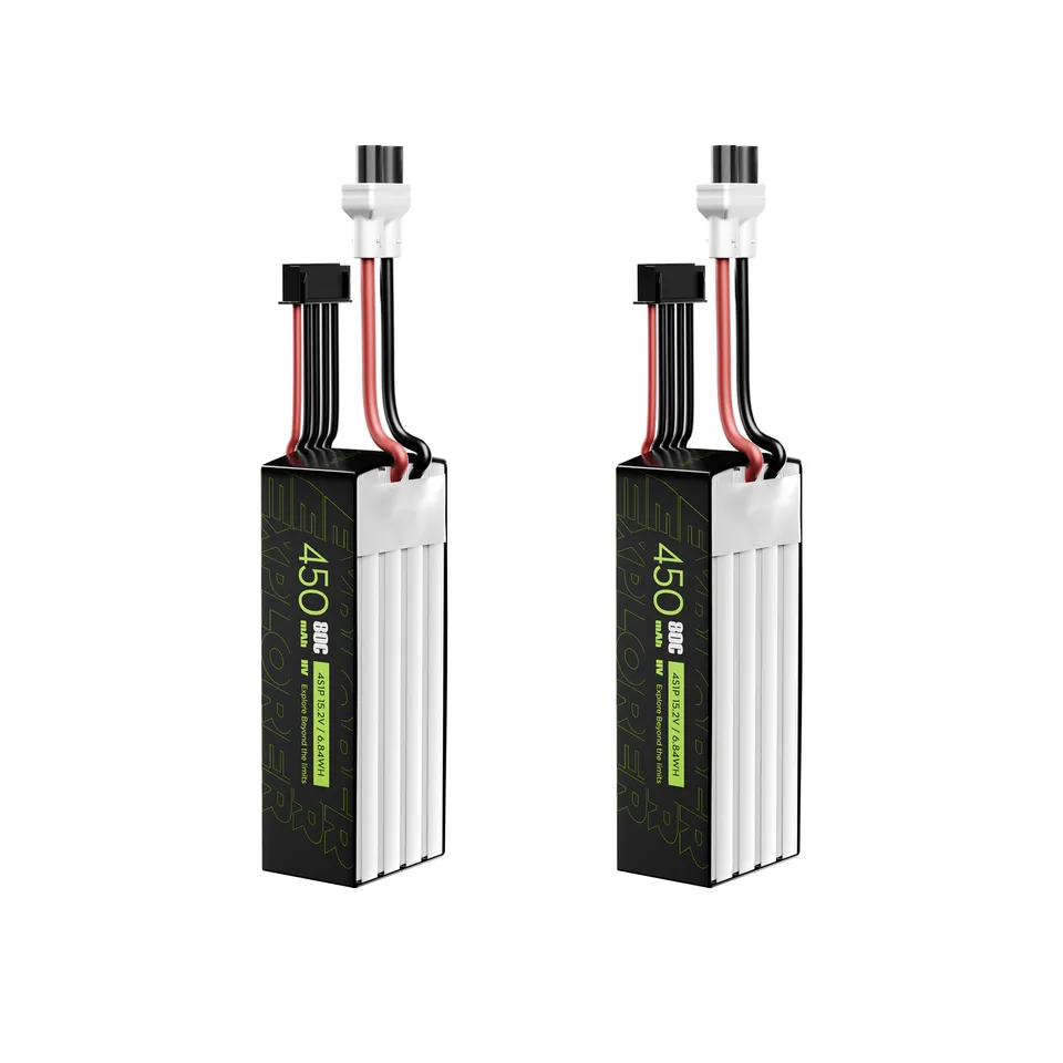 FlyWoo Explorer 450mAh LiHV 4S 80C batteria XT30UP 2 pezzi