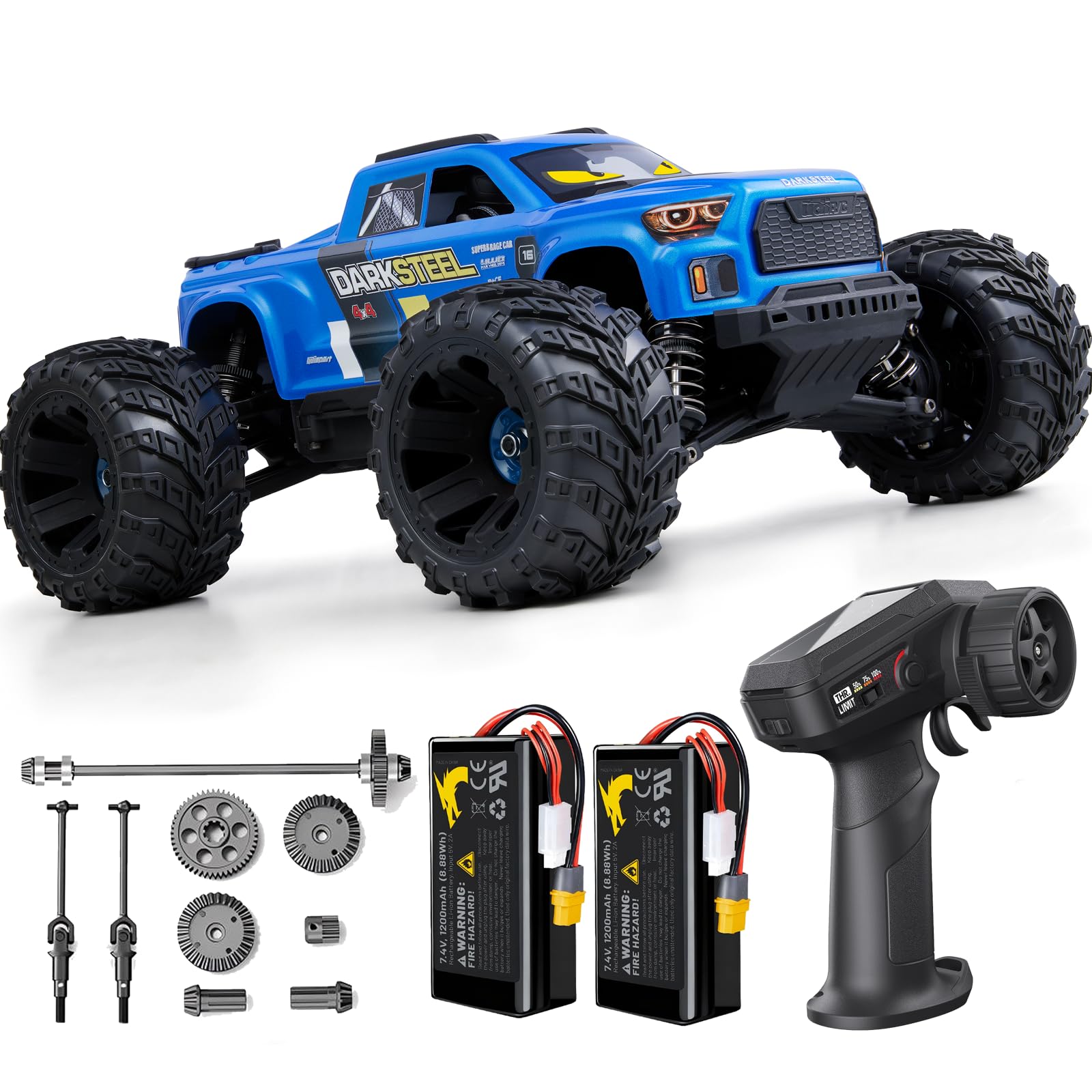 UDI RC Darksteel UD1610PRO Monster Truck 1/16 Brushless Blu 2S
