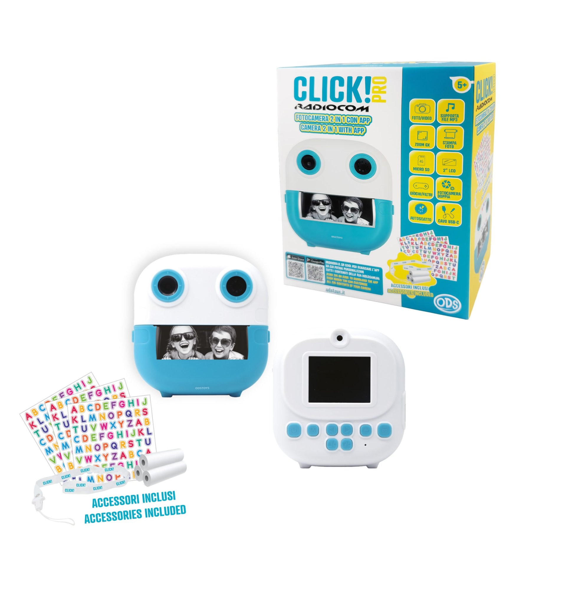 Radiocom Mars Click! 4 Pro fotocamera bambini 1080p con app