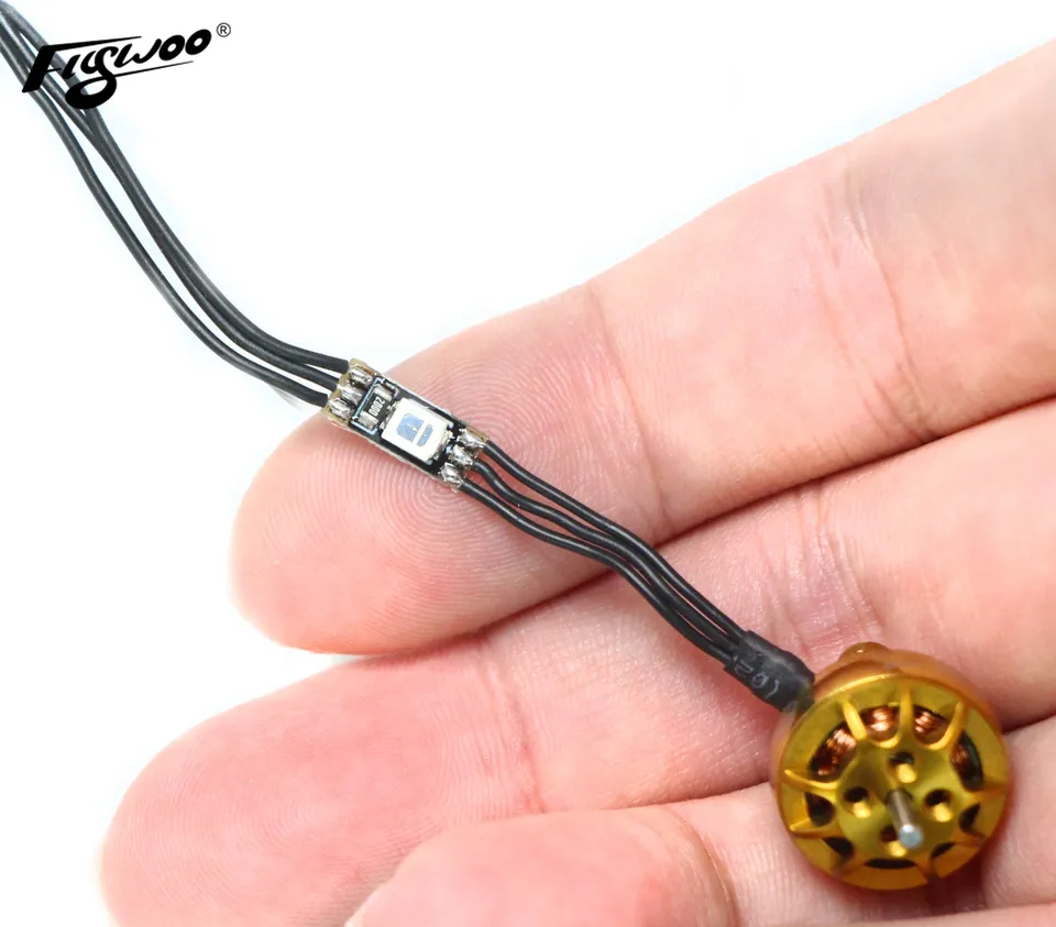 FlyWoo Arm LED Board 4x10mm luce LED drone 4 pezzi 1-4S