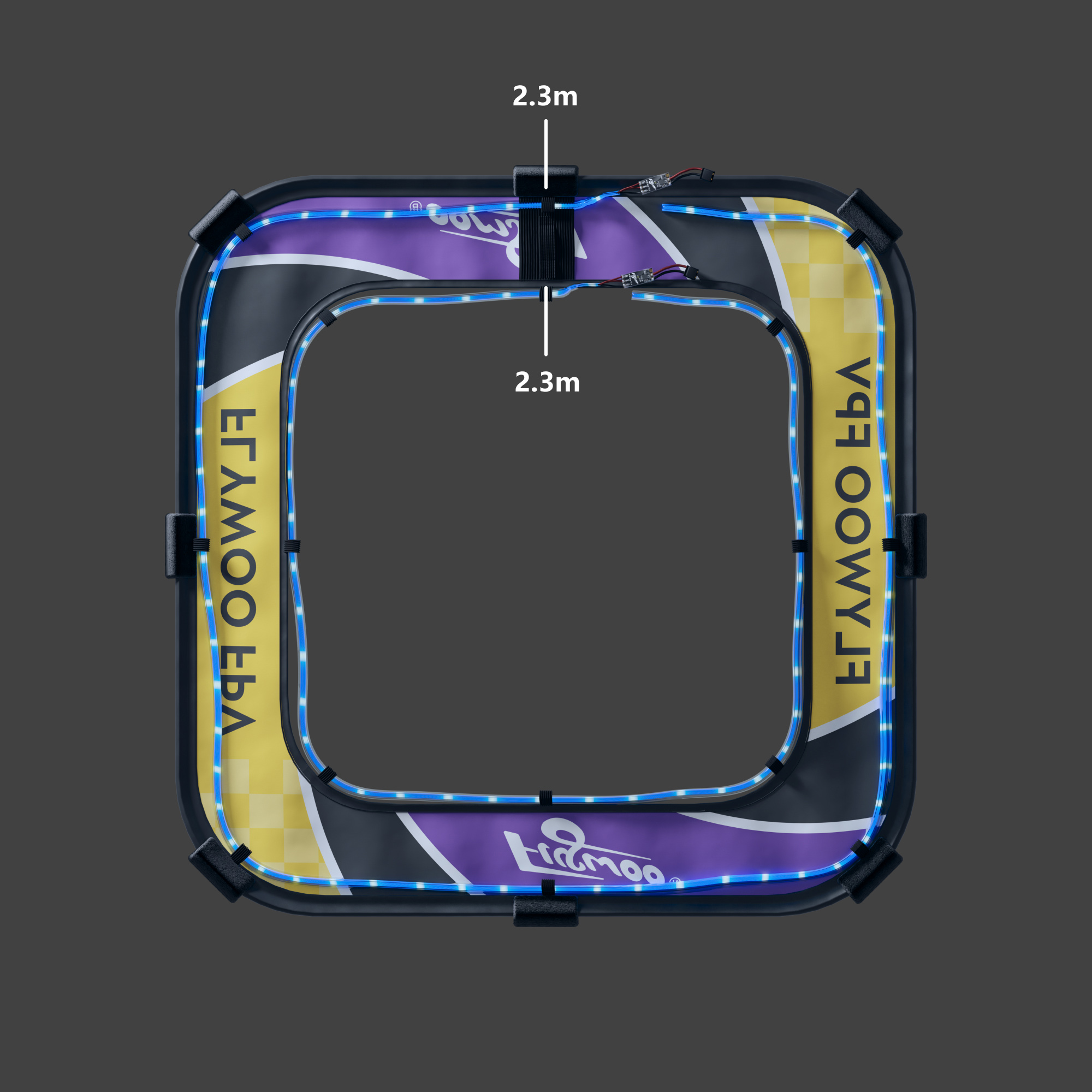 Flywoo Halo Gate Quadrato LED Gara FPV 5 Pezzi 47 cm