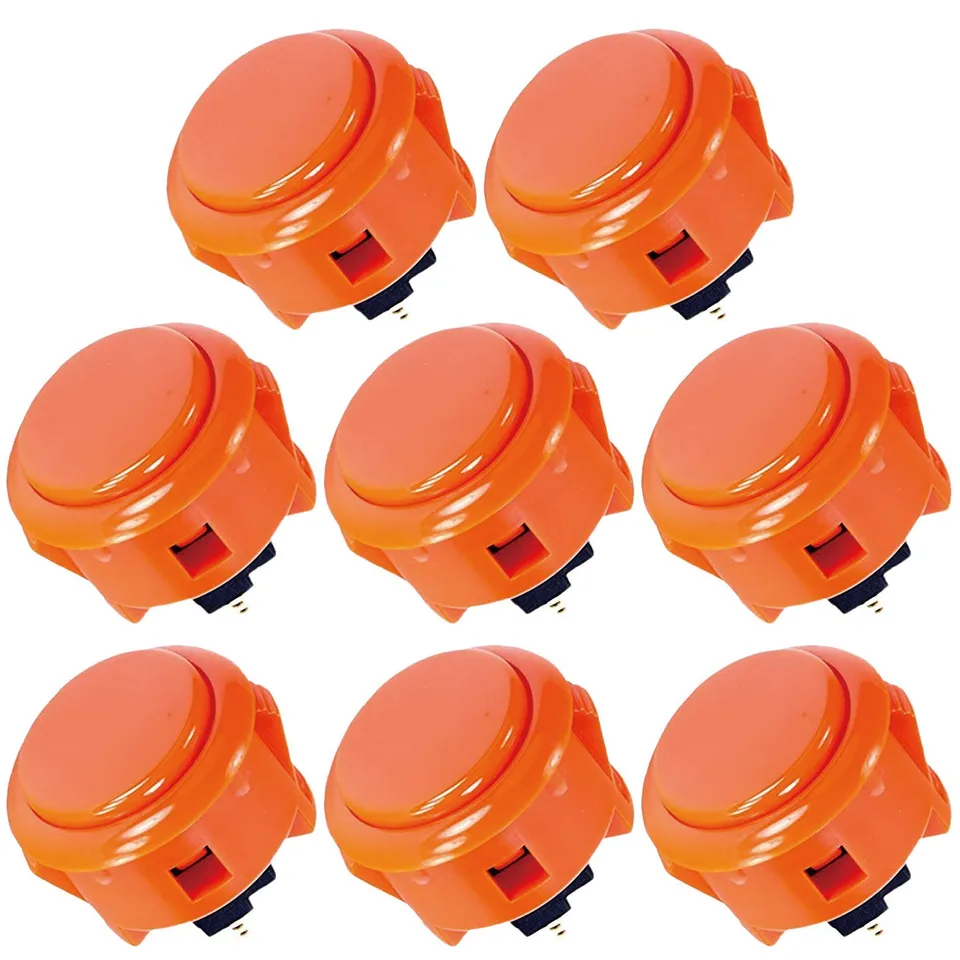 Sanwa OBSF-30 Pulsante Arcade 30mm Arancione 8 Pezzi