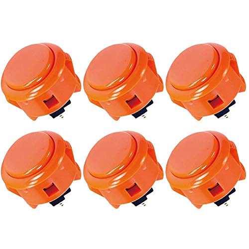 Sanwa OBSF-30 Pulsante Arcade 30mm Arancione 6 Pezzi