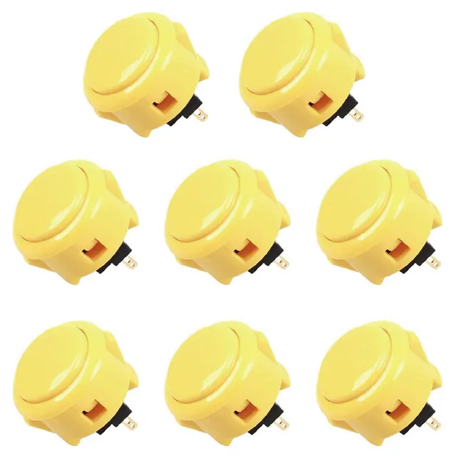 Sanwa OBSF-30 pulsanti arcade 30mm gialli 8 pezzi