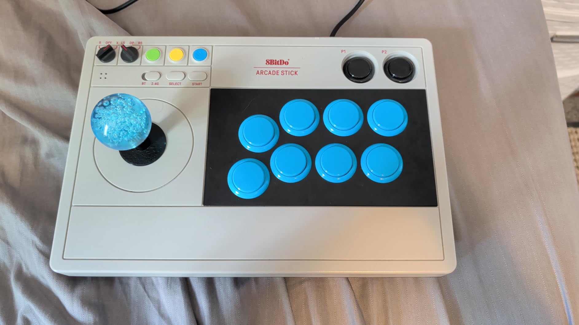 Sanwa OBSF-30 pulsanti arcade 30mm blu 8 pezzi