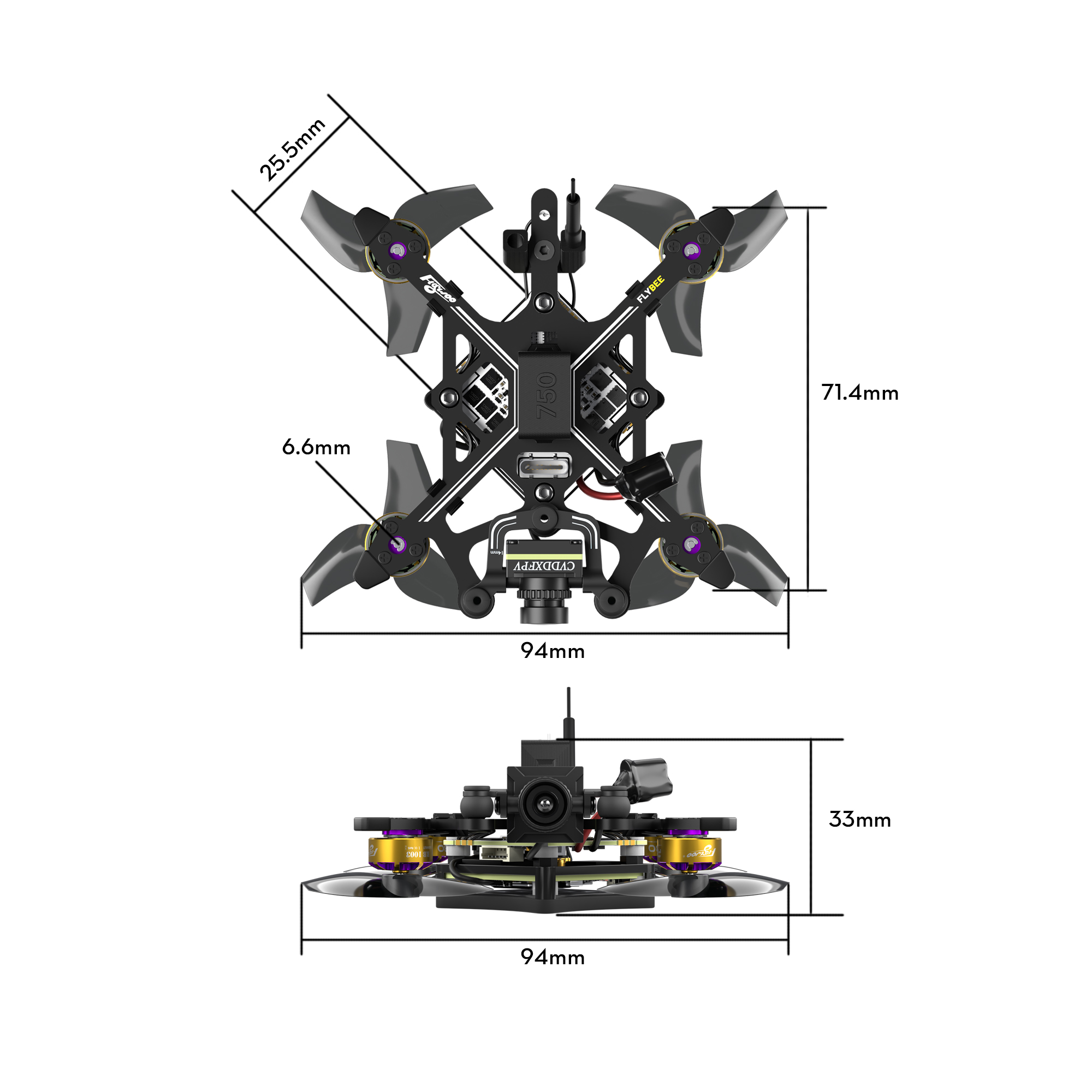 Flywoo Flybee 16 HD Walksnail 2S Drone FPV 45,7g