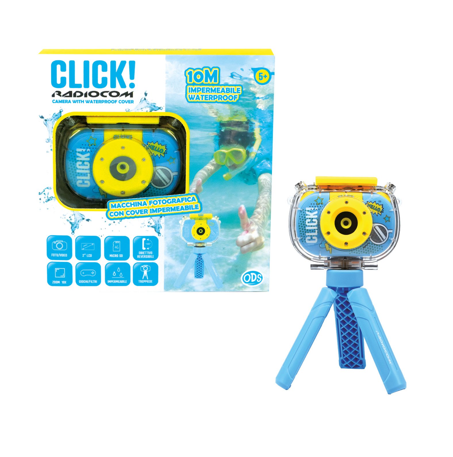Radiocom Mars Click! 3 fotocamera bambini impermeabile 10 m