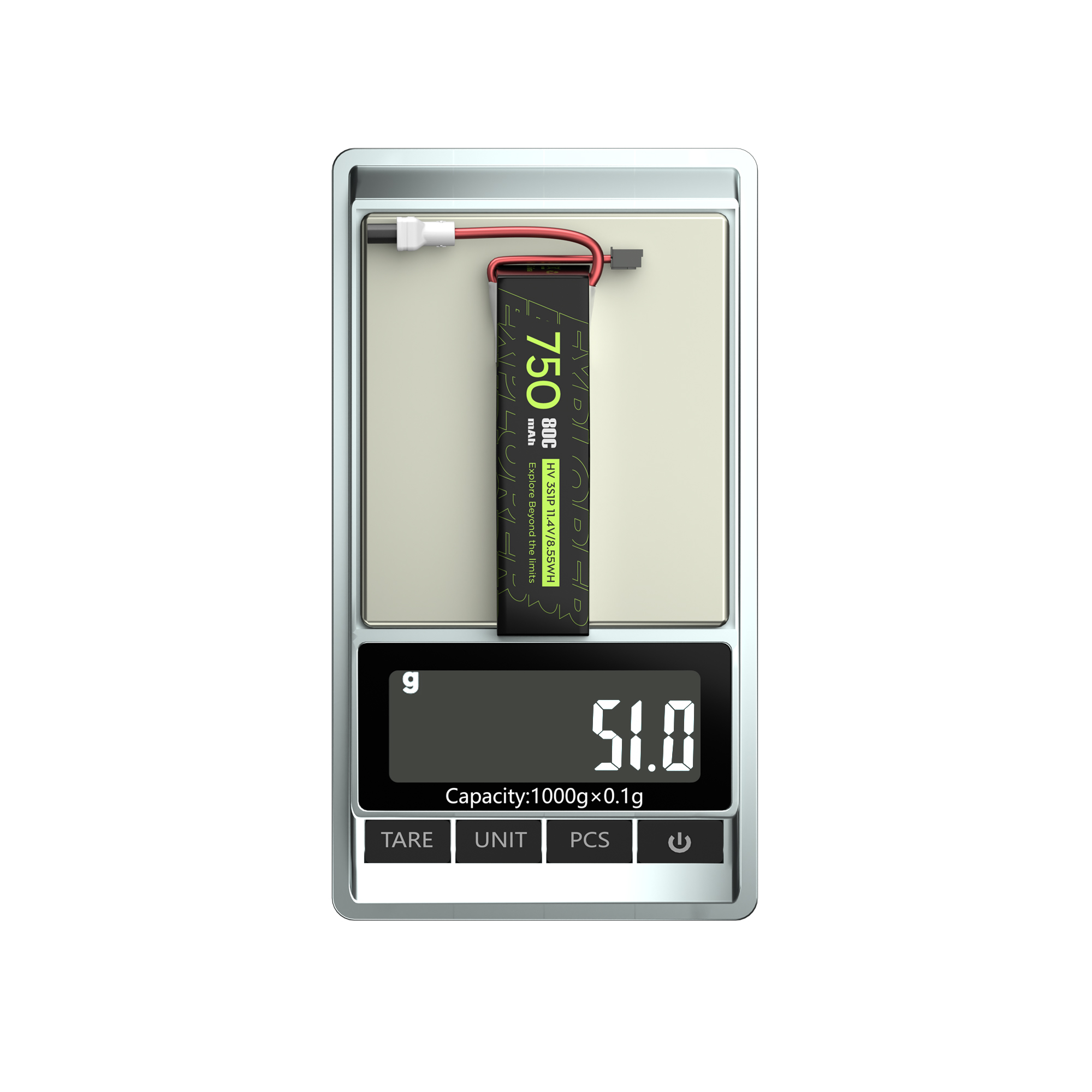 FlyWoo Explorer 750mAh batteria LiHV 3S 80C XT30UP 2pz