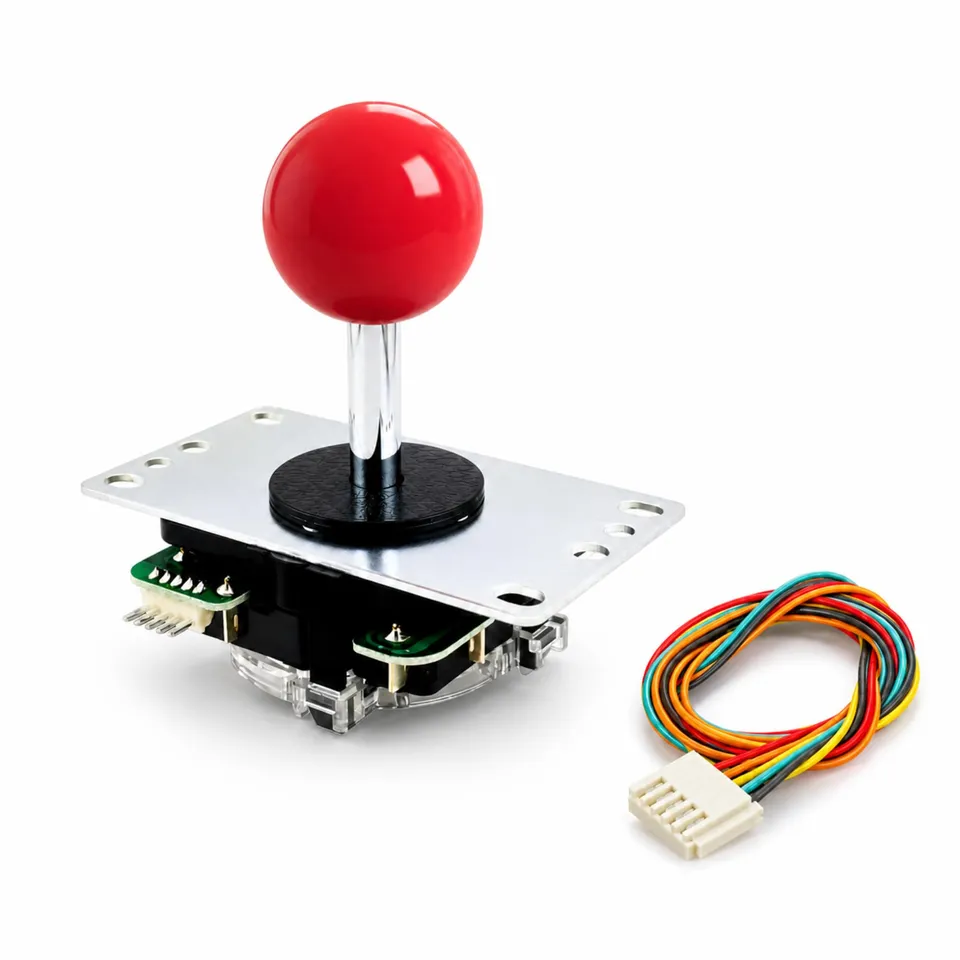 SANWA JLX2-TP-8YT Joystick Arcade Sfera Rossa 5 Pin