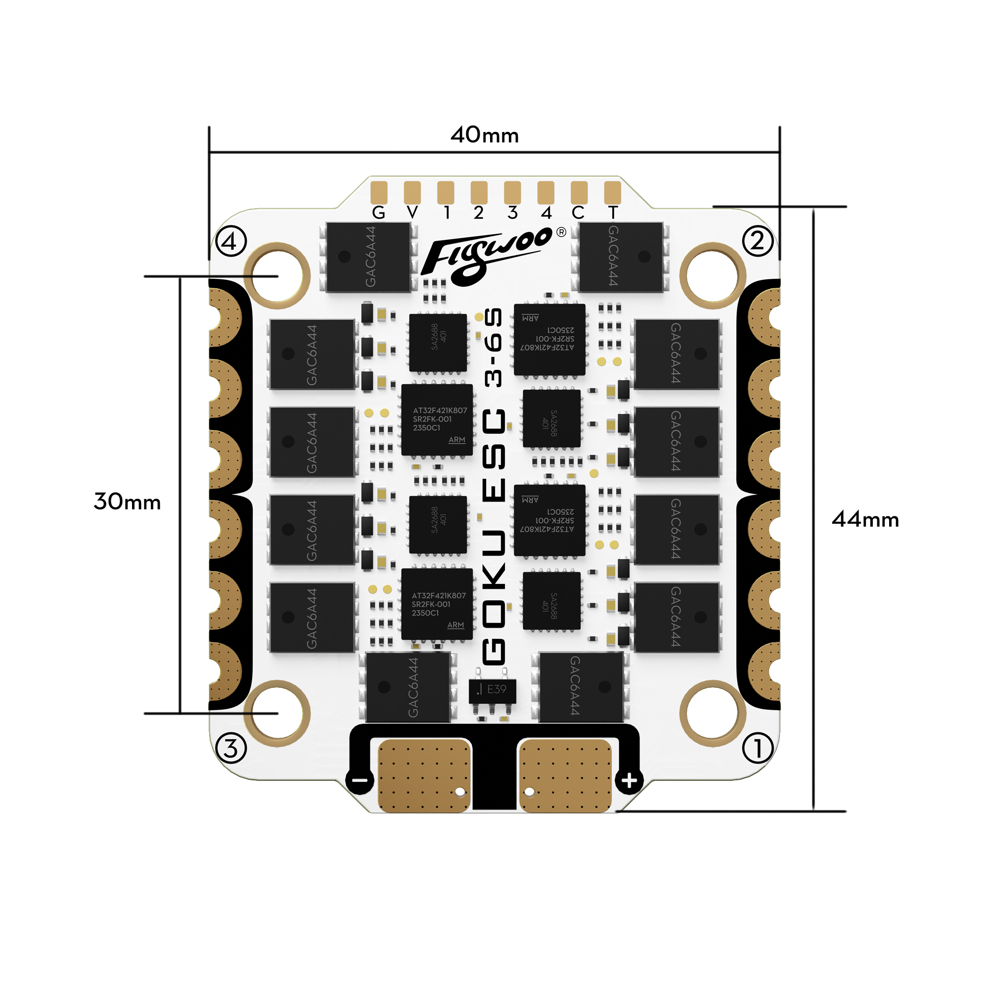 Flywoo Goku G55M ESC 55A 3-6S 30.5x30.5 BL32 AM32