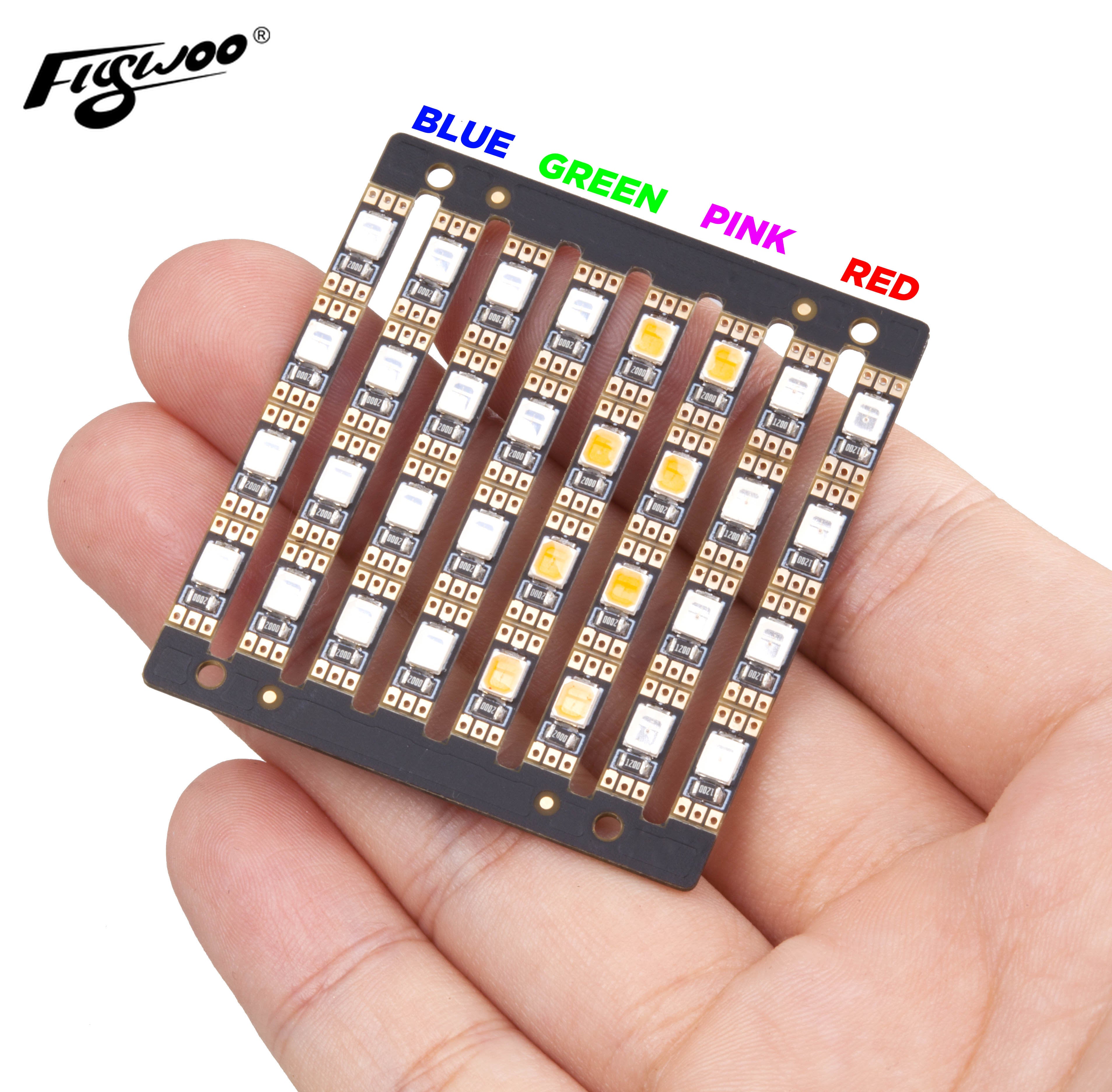 FlyWoo Arm LED Board 4x10mm luce LED drone 4 pezzi 1-4S