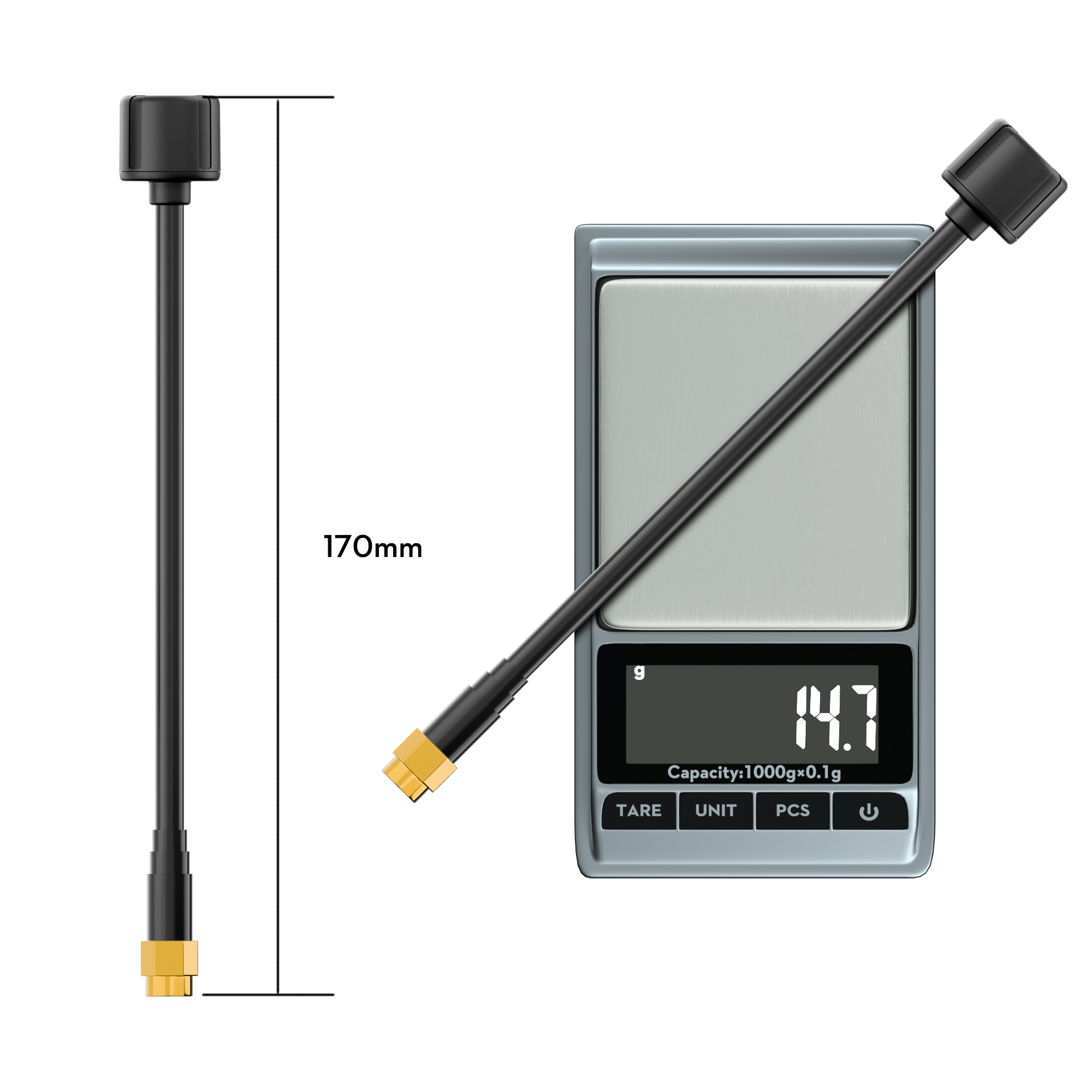 FlyWoo LDS 5.8GHz Antenna LHCP UFL/SMA 1,8dBi