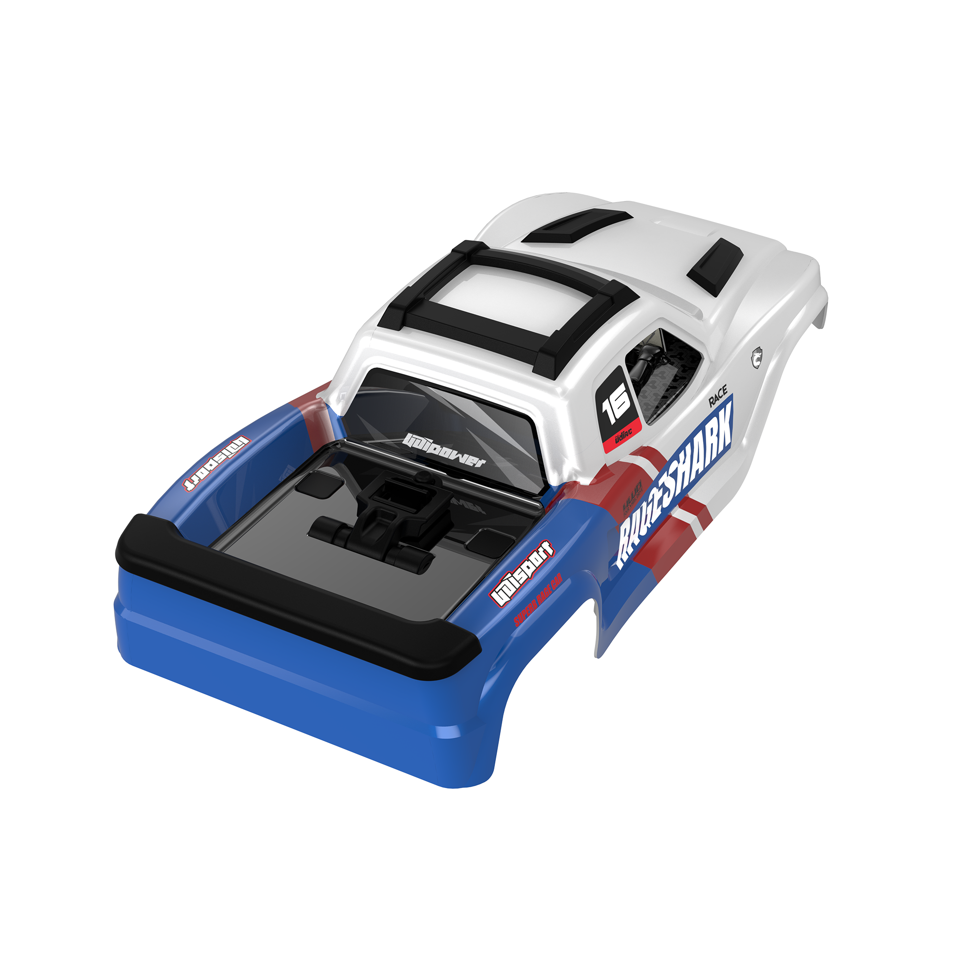 UDI RC Body P16-040A scocca PVC bianco blu per UD1611 1pz