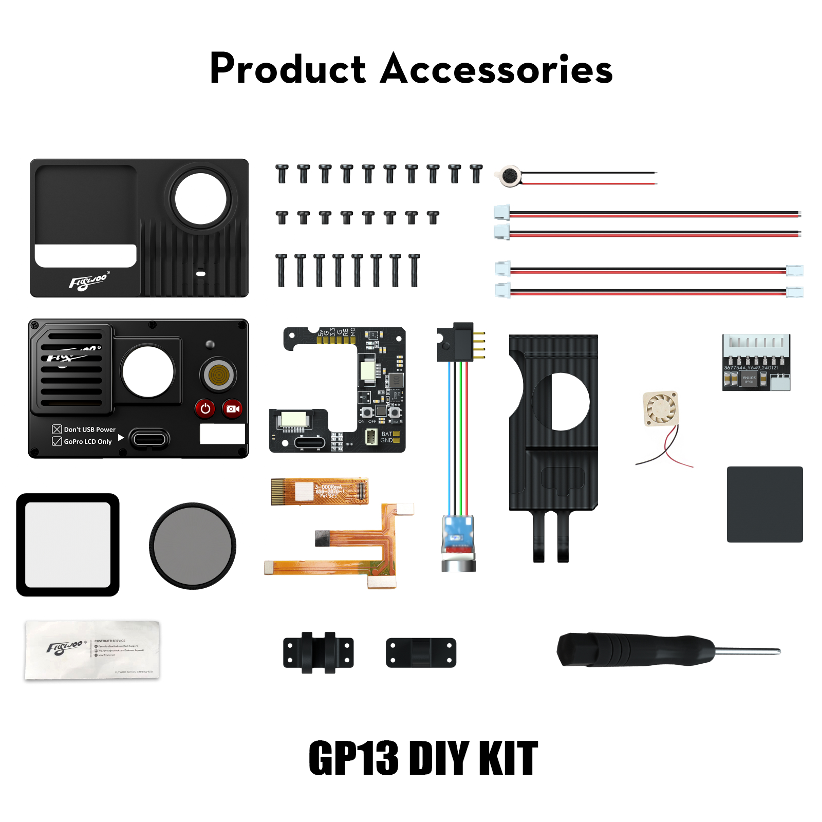 Flywoo Naked GoPro V2 Pro action cam kit senza schermo titanio