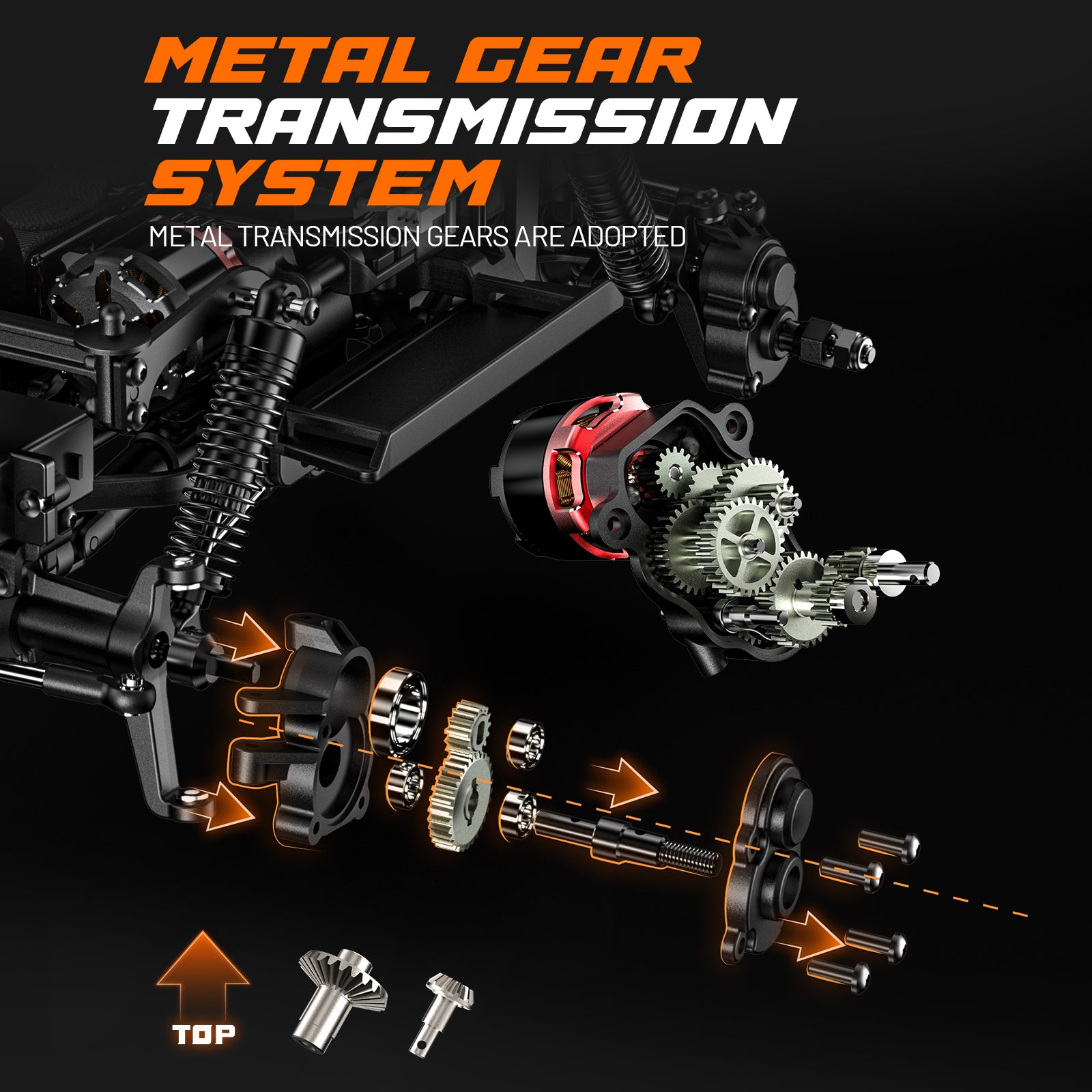 UDIRC Bharal UCX1804PRO Rock Crawler 1/18 4WD Brushless RTR Nero