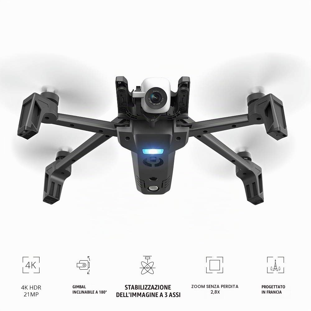 Parrot Anafi Base Drone 4K HDR 21MP Gimbal 180° Nero