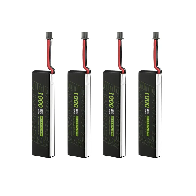 FlyWoo Explorer Batteria 1S 1000mAh 80C LiHV A30 4pz