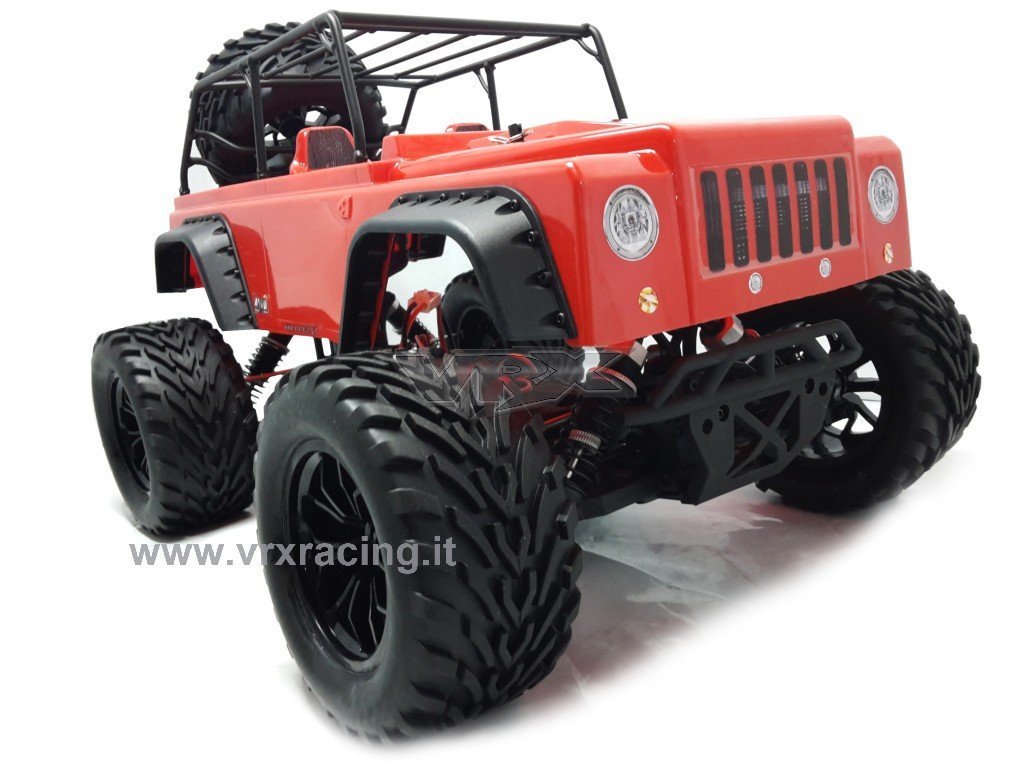VRX Jeep Monster Truck 1/10 auto RC spazzole 4WD RTR