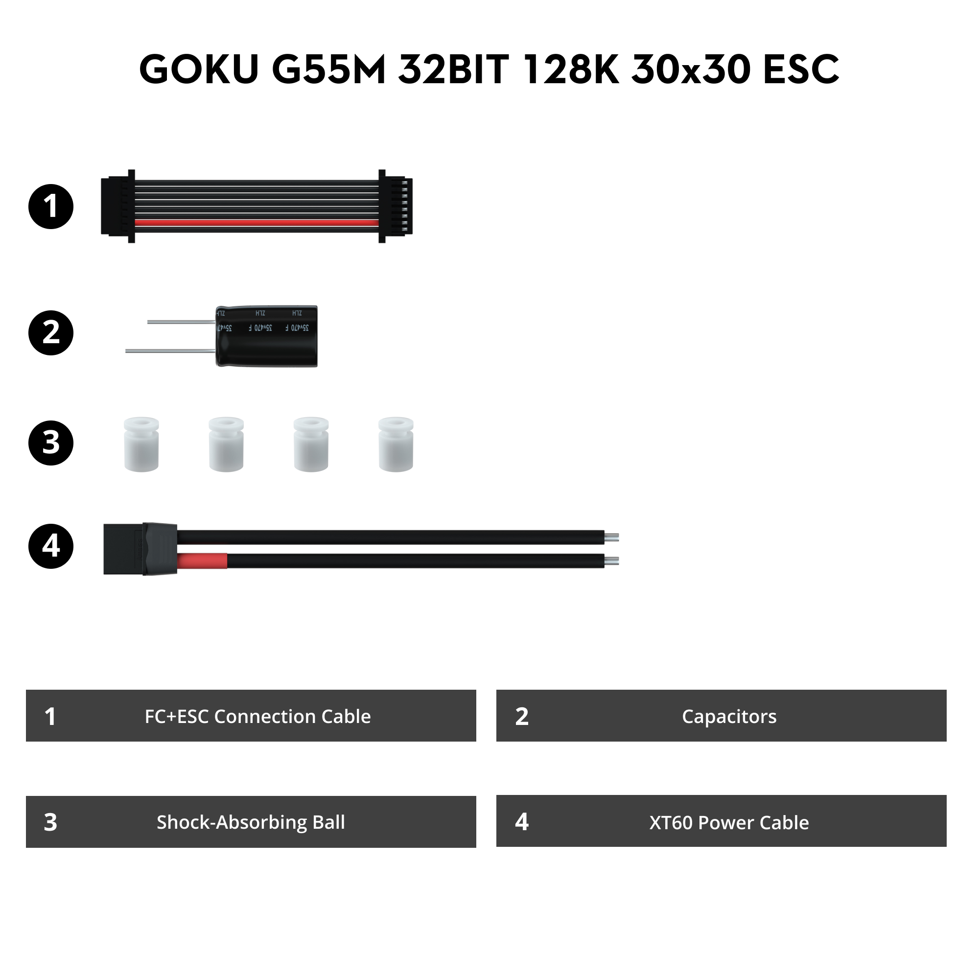 Flywoo Goku G55M ESC 55A 3-6S 30.5x30.5 BL32 AM32