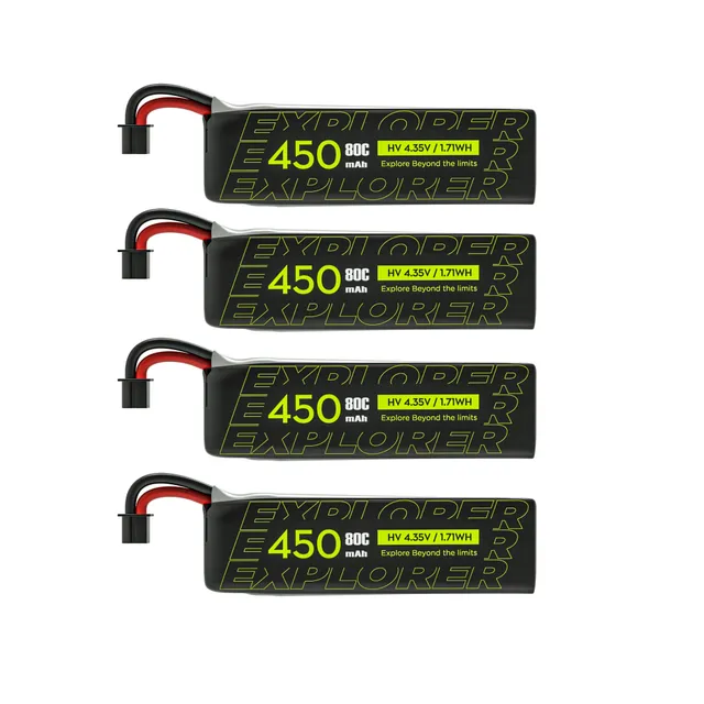 Flywoo Explorer 1S Batteria LiHV V2 450mAh 80C A30 4pz