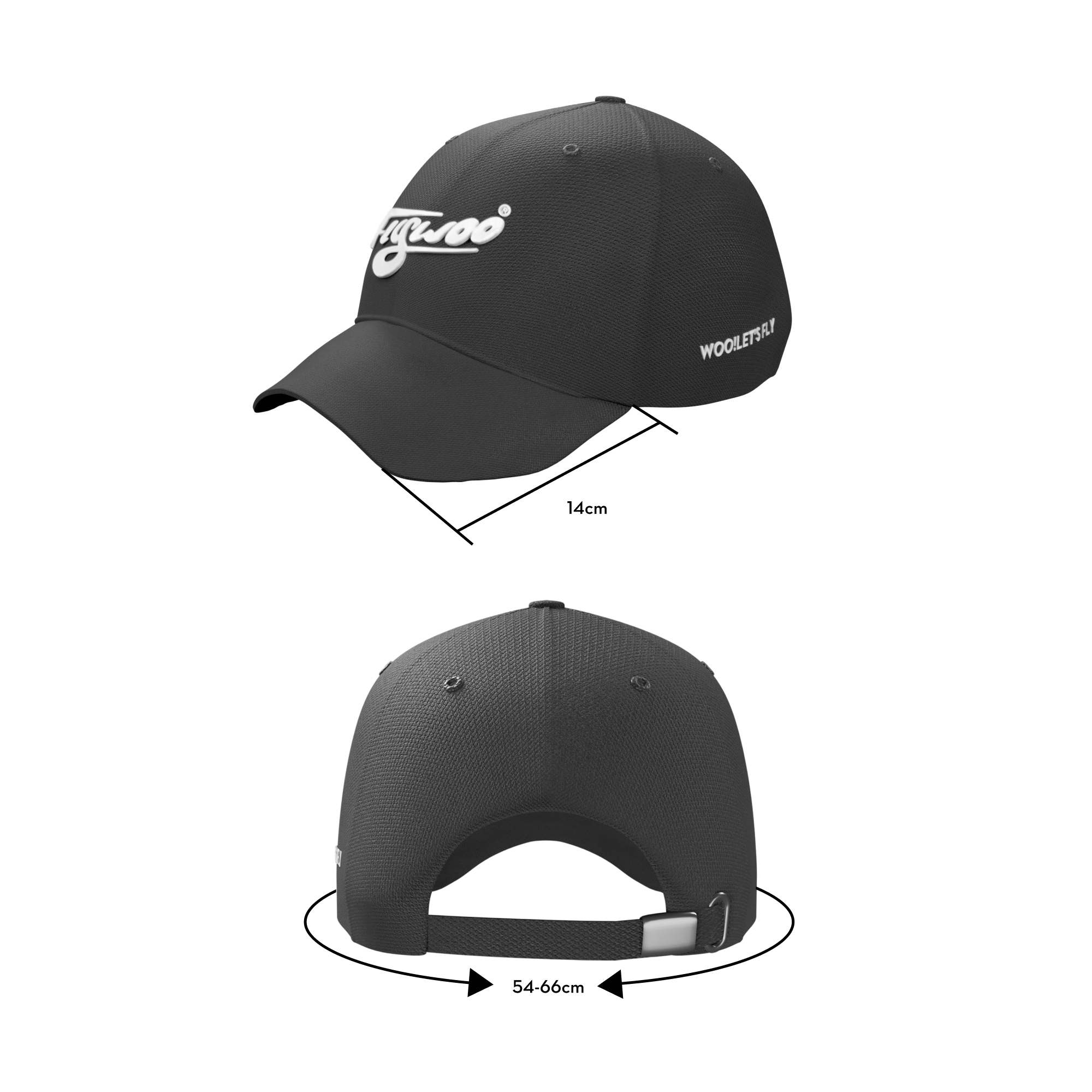 FlyWoo Baseball Cap cappello baseball nero taglia unica