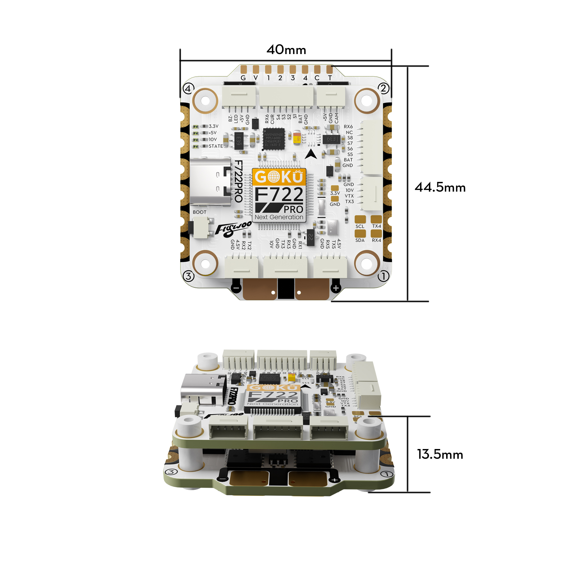 Flywoo GOKU F722 Pro V2 Stack 30x30 55A 32Bit O4