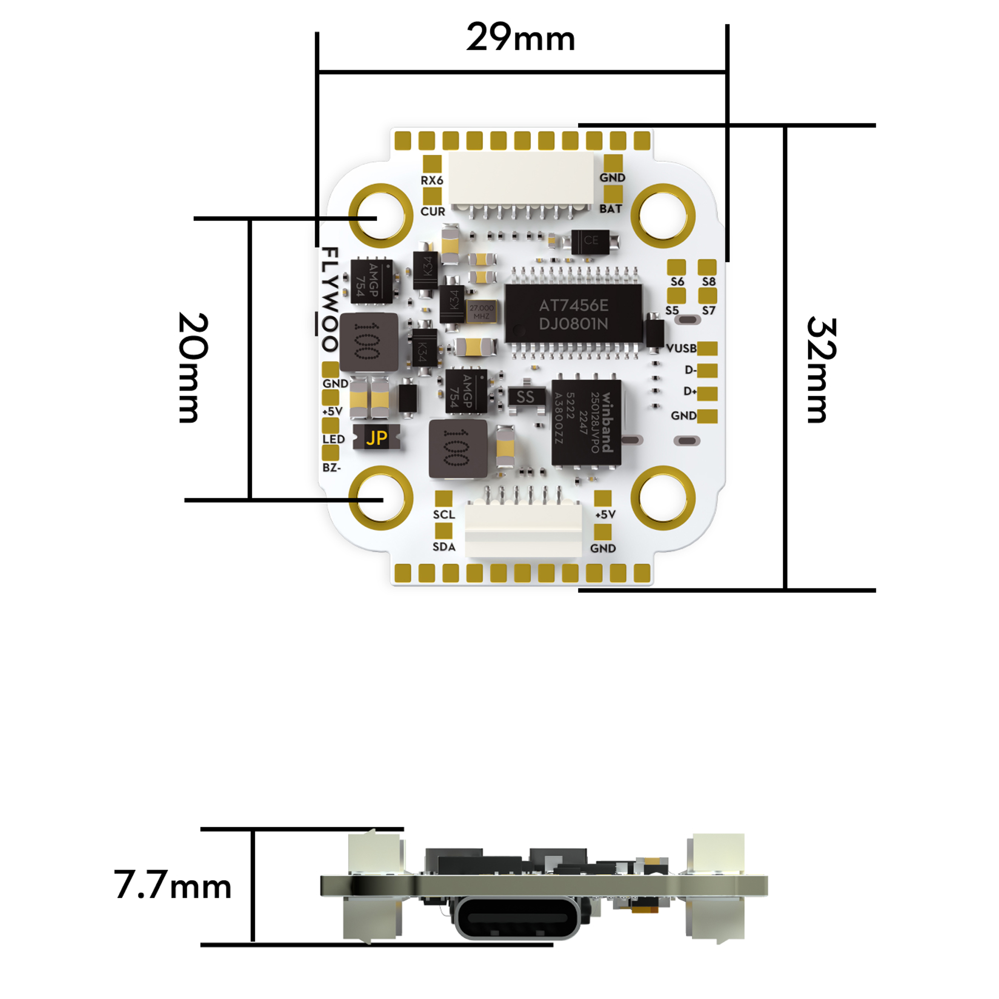 FlyWoo Goku F722 Pro Mini V2 FC 20x20 Plug&Play O4