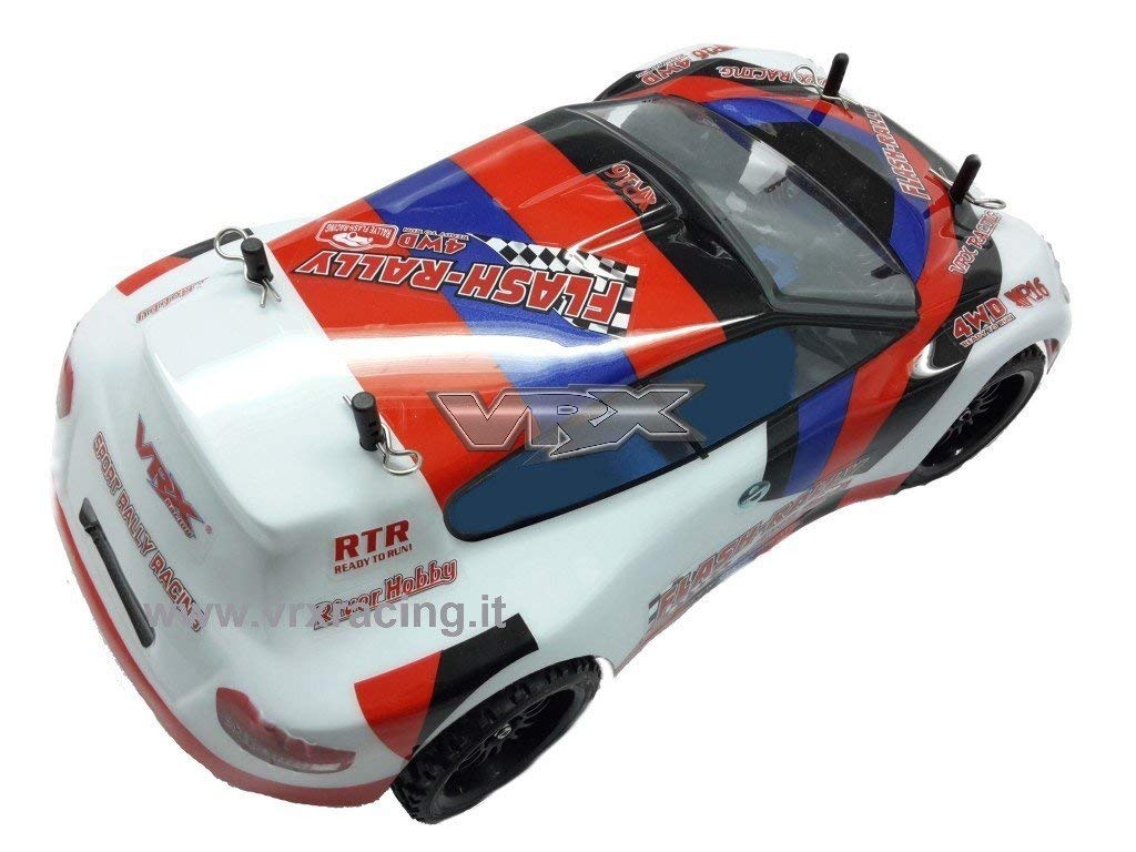 VRX Stradale Flash Rally XR16 1/16 auto RC 4WD meccanica completa