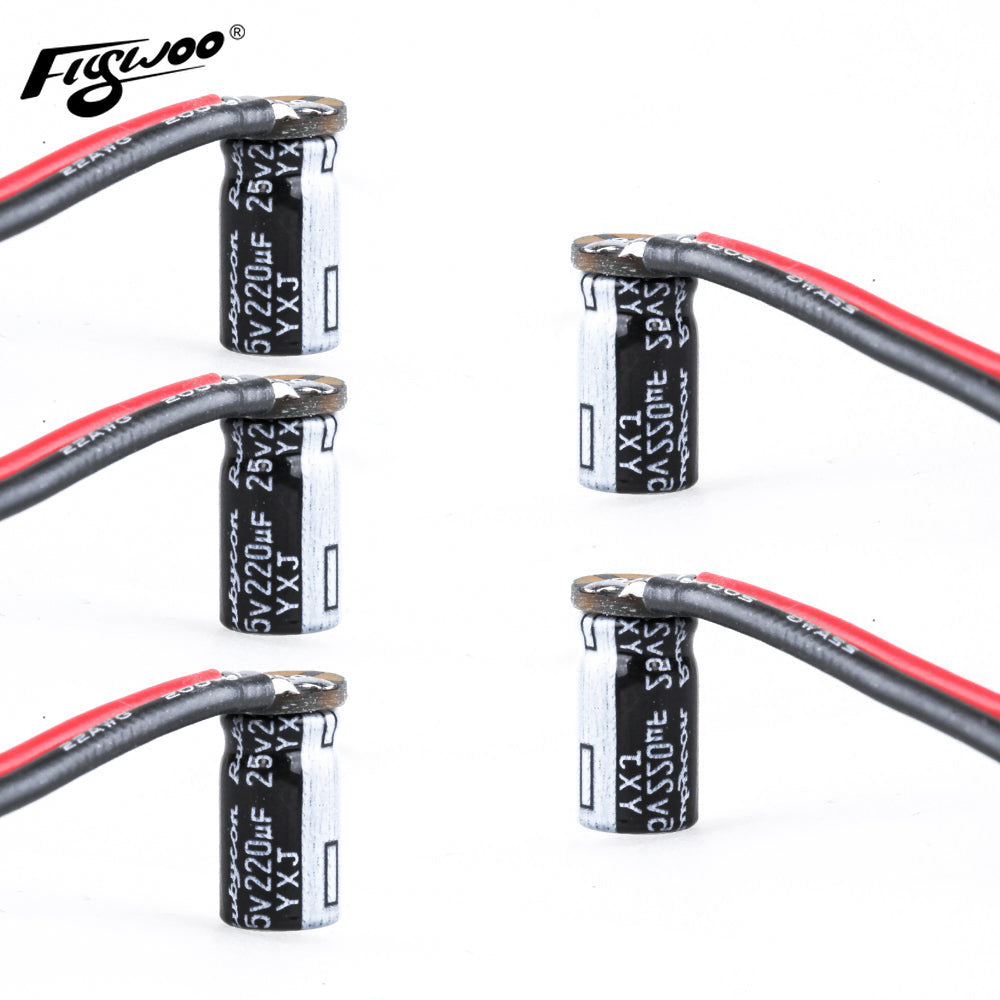 FlyWoo Ubycorn Condensatore 25V 220uF 5 pezzi presaldato