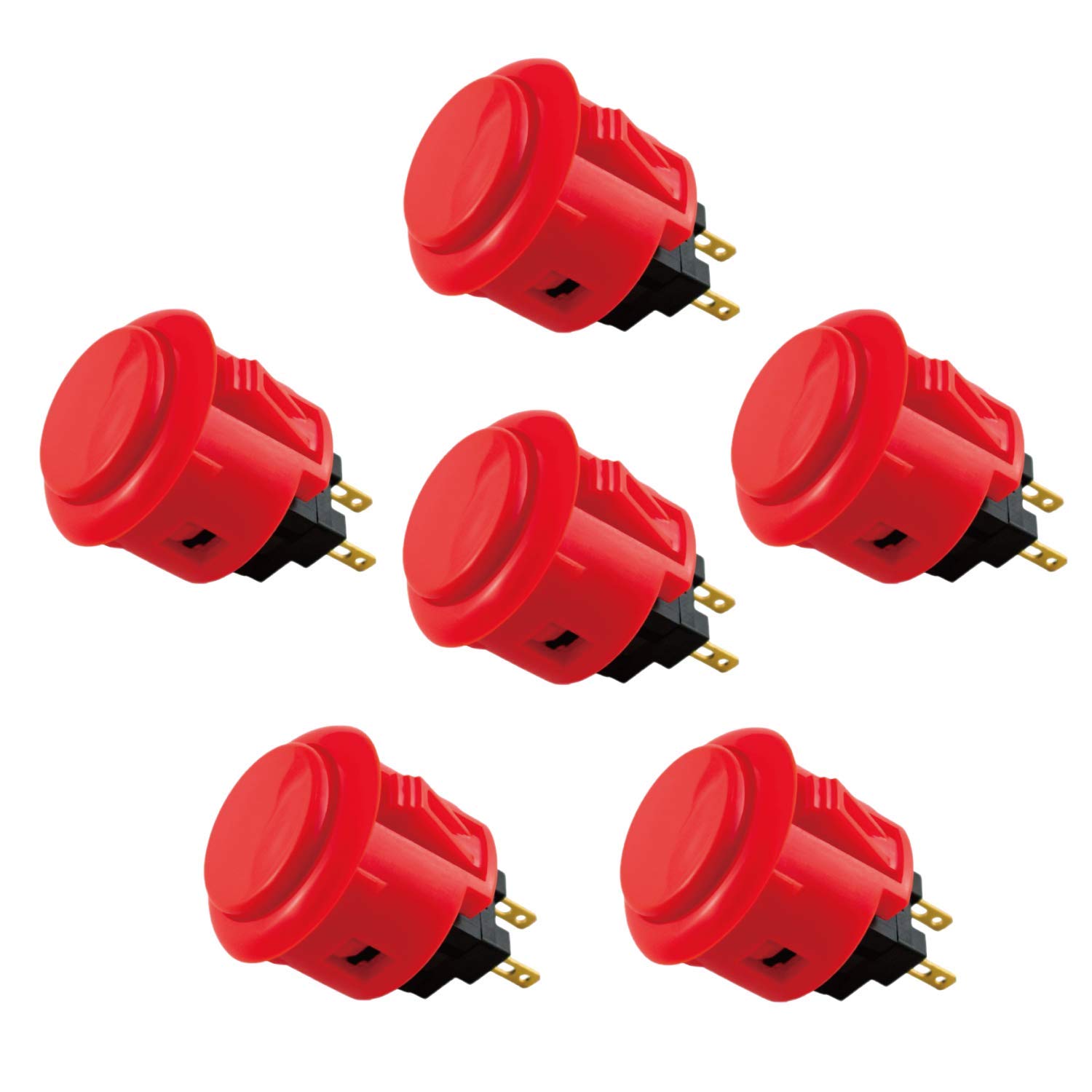 Sanwa OBSF-24 pulsante arcade 24mm rosso 6 pezzi