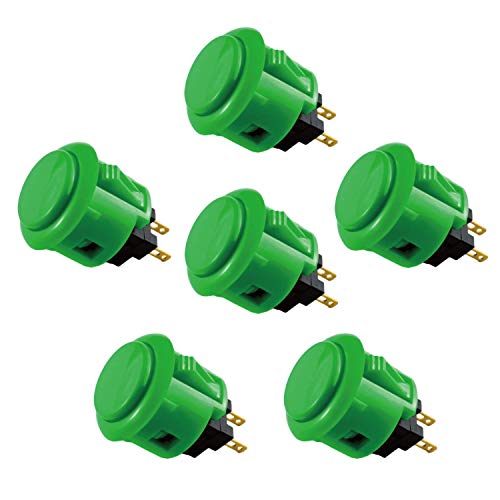 Sanwa OBSF-24 Pulsante Arcade 24mm Verde 6 Pezzi