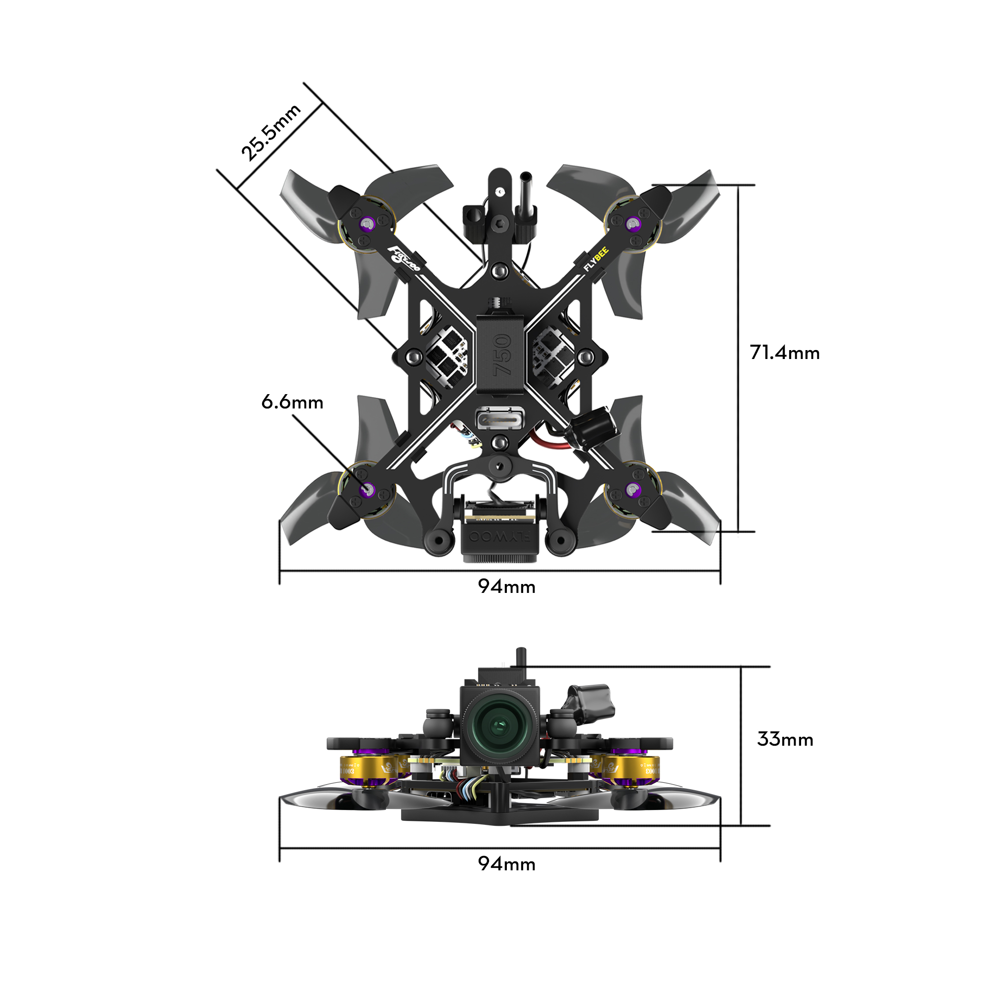 Flywoo Flybee 16 HD O4 drone FPV 2S ultraleggero 45,7g