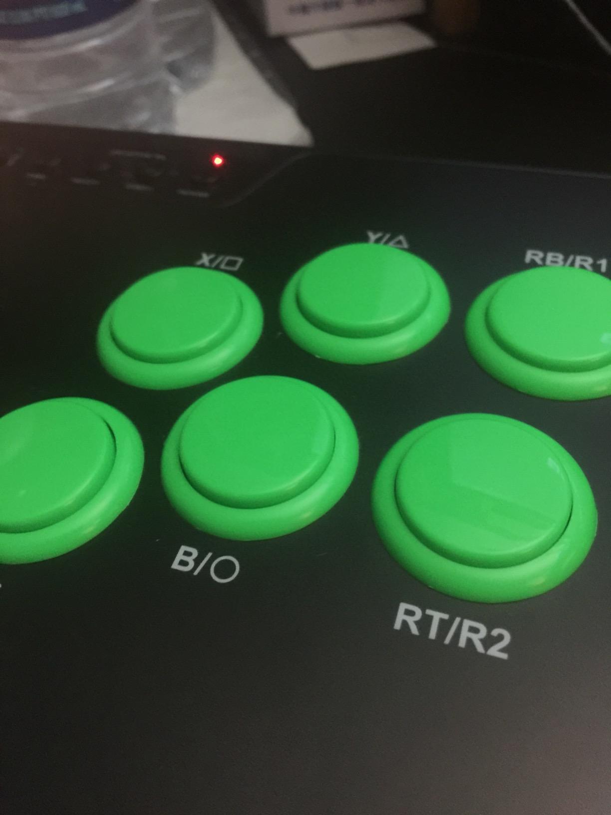 Sanwa OBS OBSF-30 Pulsante Arcade 30mm Verde 6 pezzi snap-in