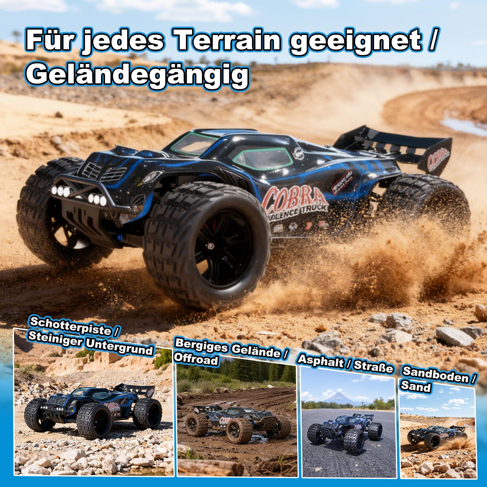 VRX auto RC 1/8 4WD brushless RTR LiPo 3S 50 km/h