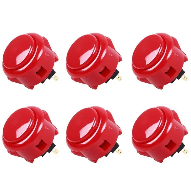 Sanwa OBSF-30-R pulsante arcade 30mm rosso set 6 pezzi