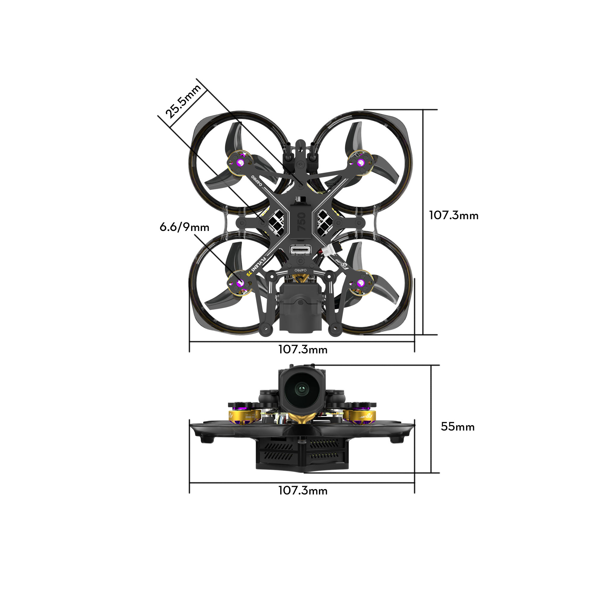 Flywoo Flylens 75 HD O4 PRO 2S Whoop FPV V1.3 4K