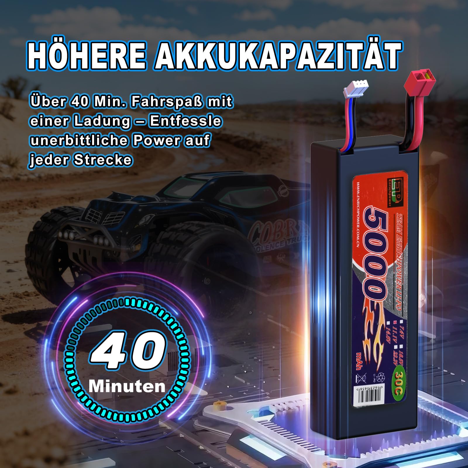 VRX auto RC 1/8 4WD brushless RTR LiPo 3S 50 km/h