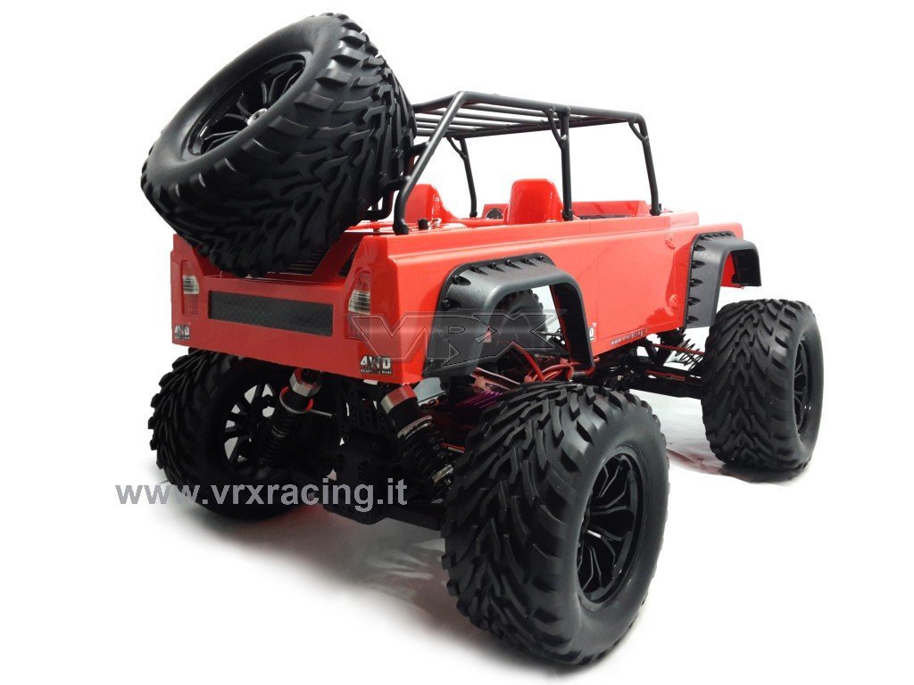 VRX Jeep Monster Truck 1/10 auto RC spazzole 4WD RTR