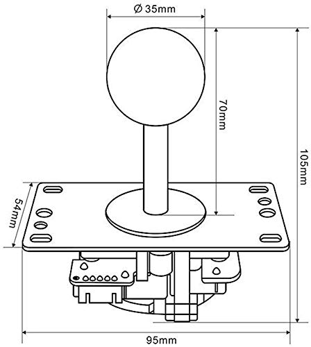 Sanwa JLF-TP-8YT joystick arcade verde ball top 4/8 vie