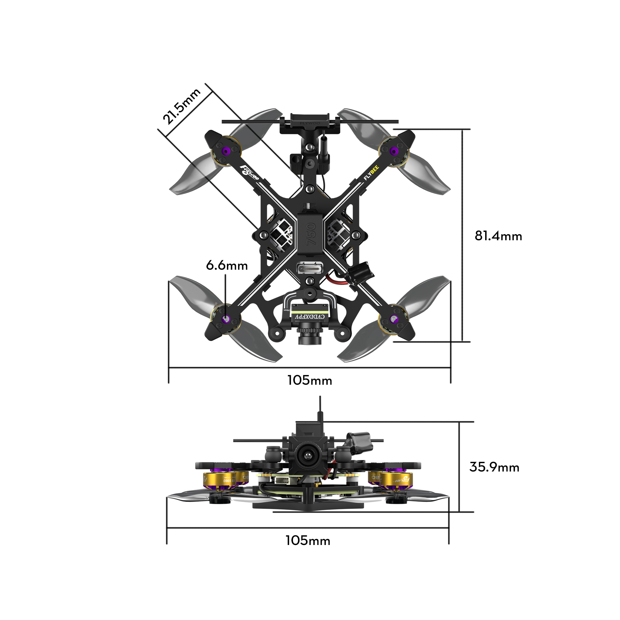 Flywoo Flybee 20 HD Walksnail 2S Micro Drone 47,6g