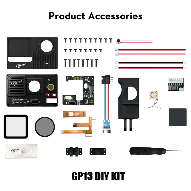Flywoo Naked GoPro V2 Pro action cam kit senza schermo titanio