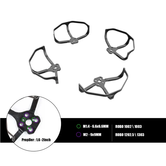 Flywoo Protezioni Eliche 1.6-2" PC 1g 4 pezzi universali