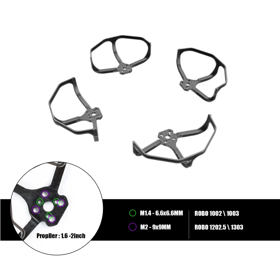 Flywoo Protezioni Eliche 1.6-2" PC 1g 4 pezzi universali