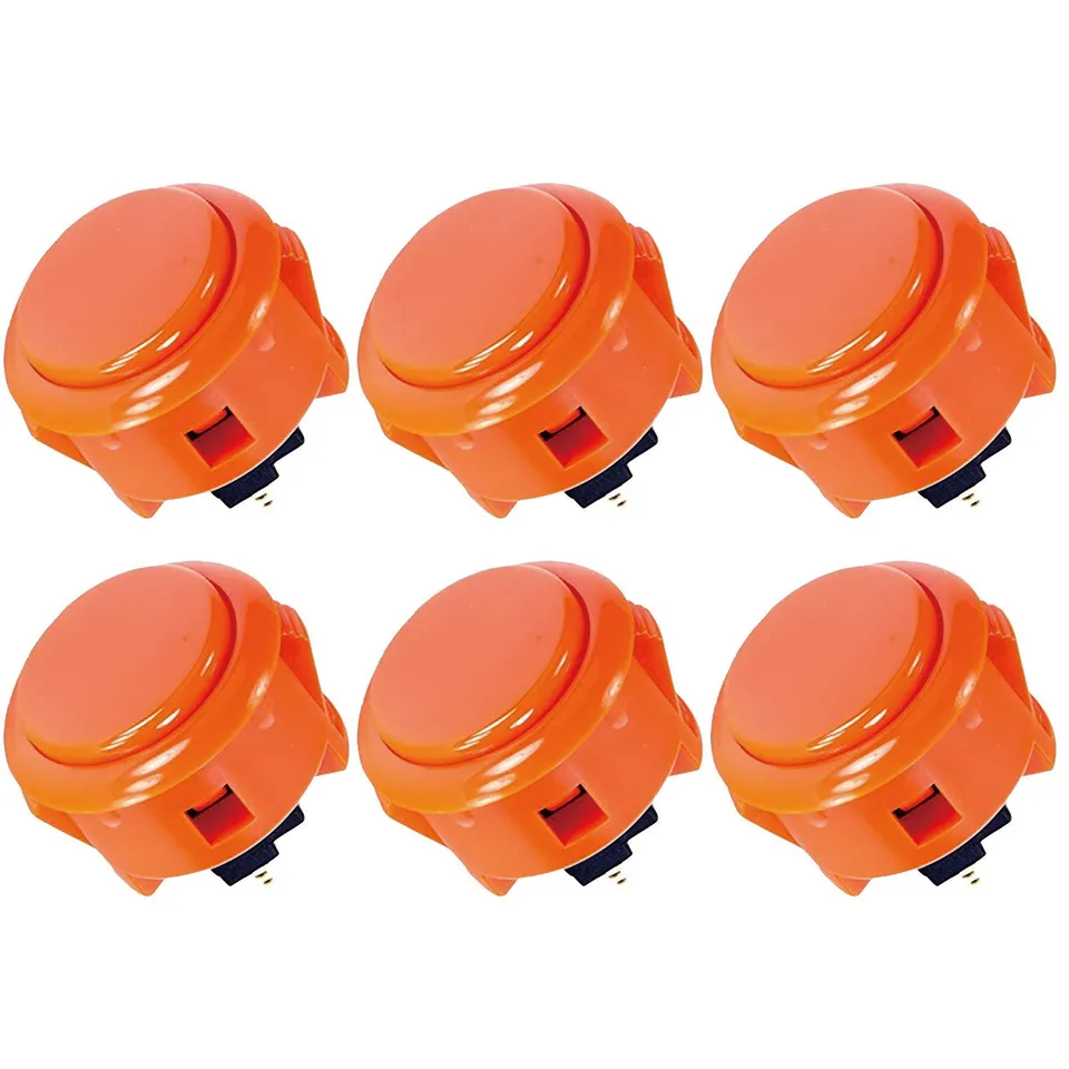 Sanwa OBSF-30 Pulsante Arcade 30mm Arancione 6 Pezzi
