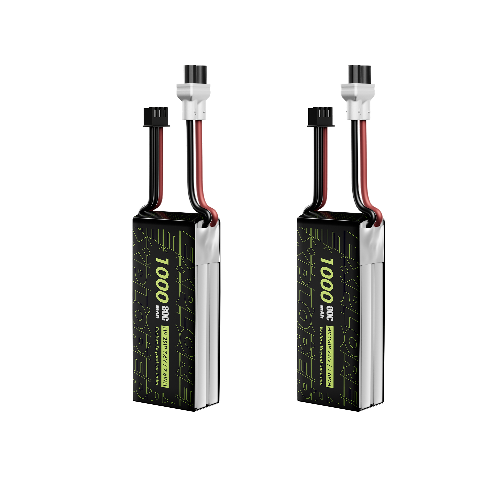 Flywoo Explorer 1000mAh LiHV 2S 80C Batteria XT30UP 2 Pezzi