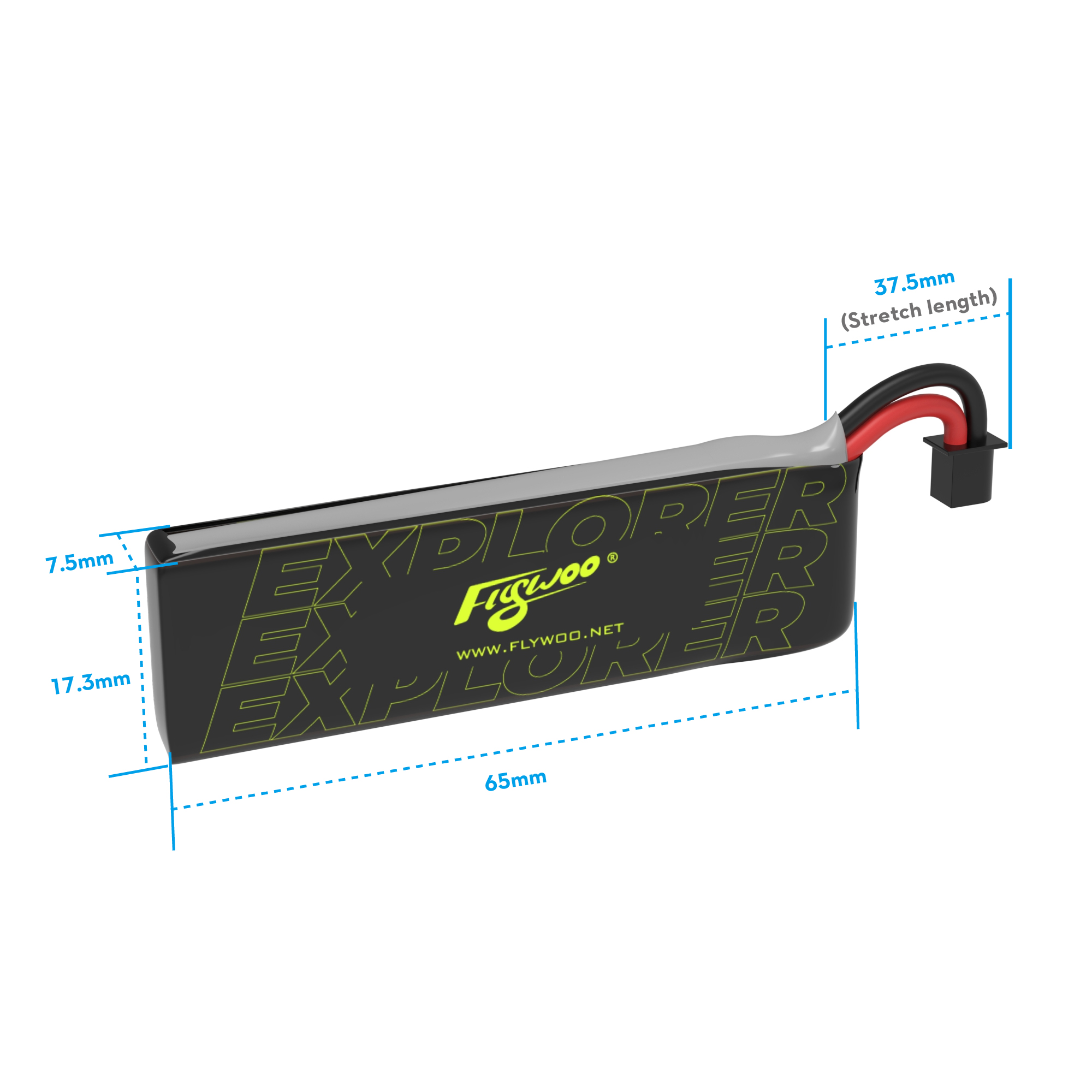 FlyWoo Explorer 1S 750mAh HV V2 Batteria Lipo A30 4 Pezzi