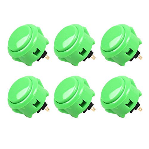 Sanwa OBS OBSF-30 Pulsante Arcade 30mm Verde 6 pezzi snap-in